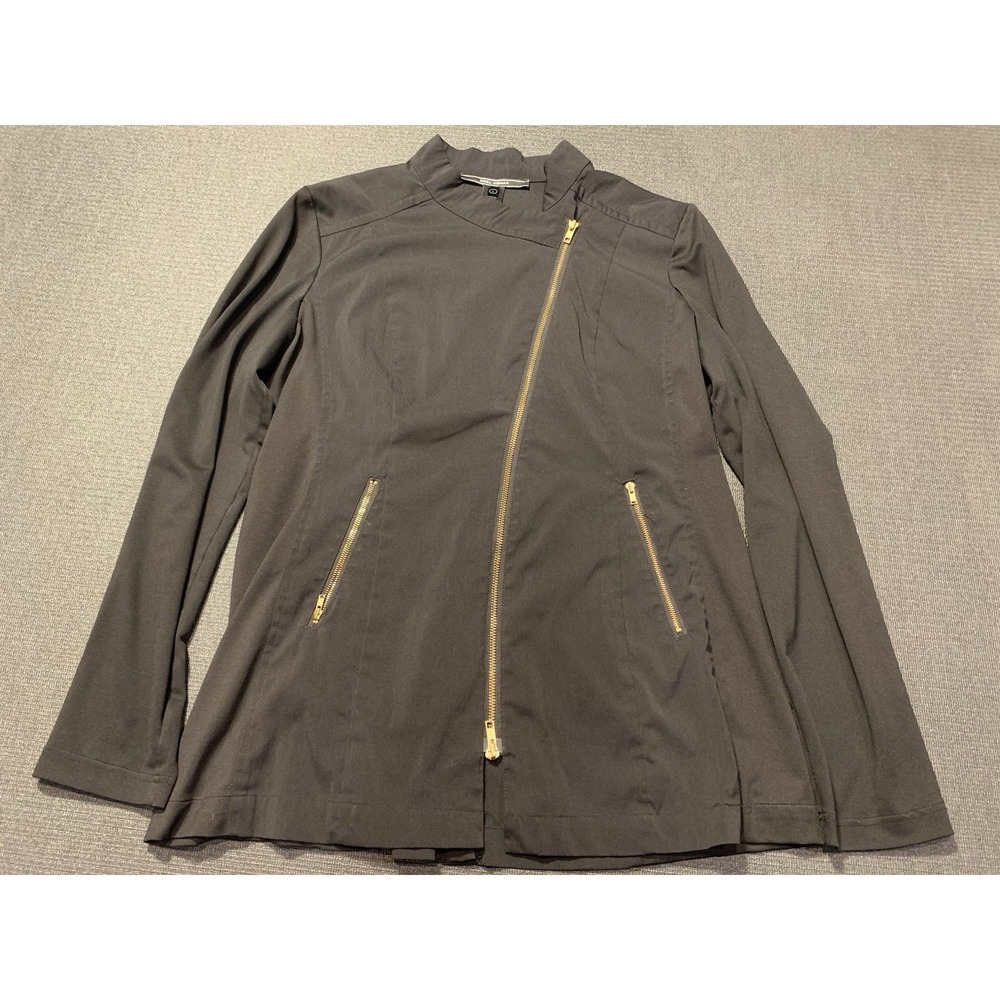Noel Asmar Black Jacket with Gold Zippers